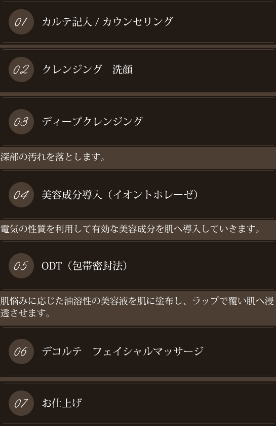 肌別フェイシャル（60分）